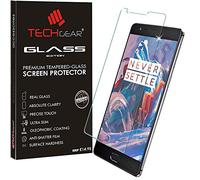 TECHGEAR Screen Protector fits OnePlus 3 - GLASS Edition Genuine Tempered Glass Screen Protector Guard Cover Compatible with OnePlus 3 (1+ 3) [UPDATED DESIGN]