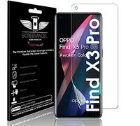 TECHGEAR Screen Protector fits Oppo Find X3 Pro 5G [Screen Angel Edition] [Case Friendly] [Bubble Free] [FULL Screen Coverage] HD Clear Flexible TPU Film