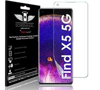 TECHGEAR Screen Protector fits Oppo Find X5 5G [Screen Angel Edition] [Case Friendly] [Bubble Free] [FULL Screen Coverage] HD Clear Flexible TPU Film