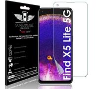 TECHGEAR Screen Protector fits Oppo Find X5 Lite 5G [Screen Angel Edition] [Case Friendly] [Bubble Free] [FULL Screen Coverage] HD Clear Flexible TPU Film