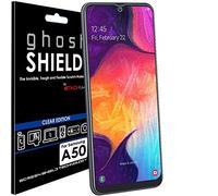 TECHGEAR Screen Protector fits Samsung Galaxy A50 [ghostSHIELD Edition] Genuine Reinforced TPU film Screen Protector Guard Covers [FULL Screen Coverage] Curved Screen Area
