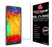 TECHGEAR Screen Protector for Galaxy Note 3 (N9000 / N9005) - GLASS Edition Genuine Tempered Glass Screen Protector Guard Cover Compatible with Samsung Galaxy Note 3