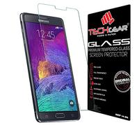 TECHGEAR Screen Protector for Galaxy Note 4 (SM-N910 Series) - GLASS Edition Genuine Tempered Glass Screen Protector Guard Cover Compatible with Samsung Galaxy Note 4