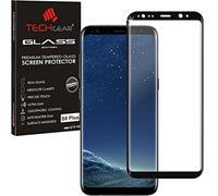 TECHGEAR Screen Protector for Galaxy S8 Plus - 3D GLASS Edition FULL Screen Coverage Tempered Glass Screen Protector Guard Cover Compatible with Samsung Galaxy S8 Plus (Black)
