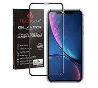 TECHGEAR Screen Protector for iPhone 11, iPhone XR [FULL Screen Adhesion] [Full Coverage] 3D GLASS Edition Tempered Glass Screen Protector Guard Cover Compatible with Apple iPhone 11 iPhone XR - Black