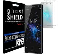 TECHGEAR Screen Protector to fit Sony Xperia XZ2 [ghostSHIELD Edition] Genuine Reinforced TPU Screen Protector Guard Cover with Full Screen Coverage inc Curved Screen