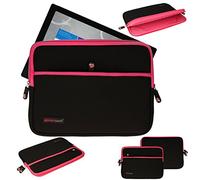 TECHGEAR [Sentinel Pro Sleeve (13)] Slim Neoprene Zipped Protective Sleeve Case Cover with Anti-Shock Bubble Interior for Microsoft Surface Pro 9, Pro X, Pro 8, Pro 7/7+, Pro 6, 5, 4, 3 etc [Pink]