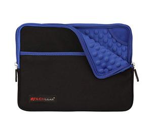 TECHGEAR Slim Neoprene Zipped Protective Sleeve Case Cover with Anti-Shock Bubble Interior fits iPad Mini 7, 6 5, 4, 3, 2, 1, Samsung Tab A9 / A7 Lite 8.0", Lenovo Tab M8 and Other 8" Tablets - Blue