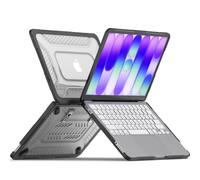 TECHGEAR Slim Rugged Case for MacBook Neo 13 inch 2026 A18 Pro - Shockproof Hard Shell Laptop Cover with Kickstand, TPU Bumper Protection & Ventilated Snap-On Design - Black