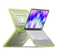 TECHGEAR Slim Rugged Case for MacBook Neo 13 inch 2026 A18 Pro - Shockproof Hard Shell Laptop Cover with Kickstand, TPU Bumper Protection & Ventilated Snap-On Design - Citrus Yellow