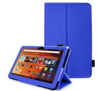 TECHGEAR Smart Case Designed For All New Amazon Fire HD 10" / HD 10" Kids (2023 / 13th Generation) Slim PU Leather Folio Smart Stand Case Cover with Hand Strap & Auto Wake/Sleep [Blue]