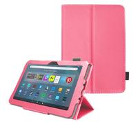 TECHGEAR Smart Case Designed For All New Amazon Fire Max 11" (2023 / 13th Generation) Slim PU Leather Folio Smart Stand Case Cover with Hand Strap & Auto Wake/Sleep [Pink]