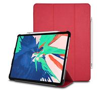 TECHGEAR Smart Case fits New Apple iPad Pro 11 2018, [Apple Pencil Compatible] Smart Case Tri-fold Stand Cover with Corner Protection [Auto Wake/Sleep] for iPad Pro 11 Inch 2018 ONLY - Red