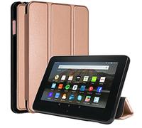 TECHGEAR Smart Case for Amazon Fire HD 8 / HD8 Plus/HD 8 Kids/Kids Pro (2024/2022/2020, 14th/12th/10th Generation) Slim Smart Case PU Leather Stand Cover, Edge Protection [Sleep/Wake] Rose Gold