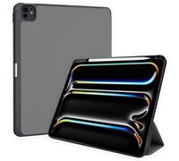 TECHGEAR Smart Case for Apple iPad Pro 11" (M5 2025 & M4 2024) Slim PU Leather Tri-Fold Stand Cover with Apple Pencil Holder, Auto Sleep/Wake & Corner Protection - Grey