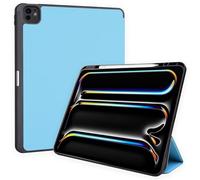 TECHGEAR Smart Case for Apple iPad Pro 13" (M5 2025 & M4 2024) Slim PU Leather Tri-Fold Stand Cover with Apple Pencil Holder, Auto Sleep/Wake & Corner Protection - Light Blue