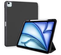 TECHGEAR Smart Case for iPad Air 13 (2026/2025/2024) Slim PU Leather Tri-Fold Stand Cover, Auto Wake/Sleep, Pencil Holder, Corner Protection - Black