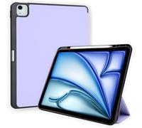TECHGEAR Smart Case for iPad Air 13 (2026/2025/2024) Slim PU Leather Tri-Fold Stand Cover, Auto Wake/Sleep, Pencil Holder, Corner Protection - Purple