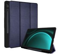 TECHGEAR Smart Case for Samsung Galaxy Tab S10 Lite / S10 FE / S9 FE 10.9", S-Pen Holder, Slim Leather Stand Protective Cover [Auto Wake/Sleep] Soft TPU (SM-X400/X406/X520/X526/X510/X516) - Blue