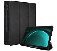 TECHGEAR Smart Case for Samsung Galaxy Tab S10 Lite / S10 FE / S9 FE 10.9", S-Pen Holder, Slim Leather Stand Protective Cover [Auto Wake/Sleep] Soft TPU (SM-X400/X406/X520/X526/X510/X516) - Black