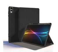 TECHGEAR Smart Case for Samsung Galaxy Tab S11 Ultra (SM-X930 / SM-X936) with S Pen Holder, Slim PU Leather Protective Folio Stand Cover, Multi-Angle Viewing & Auto Wake/Sleep - Black