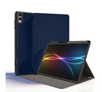 TECHGEAR Smart Case for Samsung Galaxy Tab S11 Ultra (SM-X930 / SM-X936) with S Pen Holder, Slim PU Leather Protective Folio Stand Cover, Multi-Angle Viewing & Auto Wake/Sleep - Navy Blue