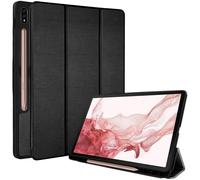 TECHGEAR Smart Case for Samsung Galaxy Tab S8 11" 2022 Release (SM-X700 / SM/X706) PU Leather Slim Smart Case Stand Cover with Corner Protection [Auto Wake/Sleep] Soft TPU Holder - Black