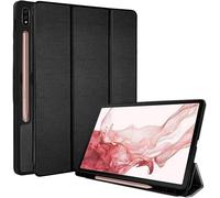 TECHGEAR Smart Case for Samsung Galaxy Tab S9 11" 2023 Release (SM-X710 / SM-X716) PU Leather Slim Smart Case Stand Cover with Corner Protection [Auto Wake/Sleep] Soft TPU Holder - Black