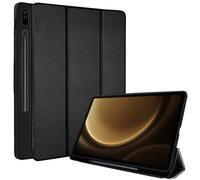 TECHGEAR Smart Case for Samsung Galaxy Tab S9 FE Plus (S9 FE+) 12.4" 2023 (SM-X610 / SM-X616) PU Leather Slim Smart Case Stand Cover with Corner Protection [Auto Wake/Sleep] Soft TPU Holder - Black