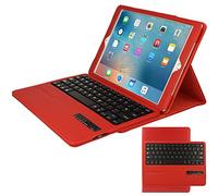 TECHGEAR STRIKE FOLIO Case fits Apple iPad 6, iPad Pro, (9.7") - PU Leather Case with Built in Detachable Bluetooth Wireless UK QWERTY Keyboard and Stand (Red) for iPad Pro 9.7, iPad 6th Gen 9.7"