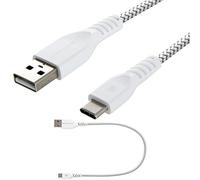 TECHGEAR STRONG High Durability Braided USB C Charging & Sync Cable (30cm) Type C Compatible with Oppo Find X2 / X3 / X5 Lite/Pro/Neo, A16s A53 A54 A54s A72 A94,Reno 4 7 Z/Pro
