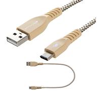 TECHGEAR STRONG High Durability Braided USB C Charging & Sync Cable (30cm) Type C Compatible with Oppo Find X2 / X3 / X5 Lite/Pro/Neo, A16s A53 A54 A54s A72 A94,Reno 4 7 Z/Pro