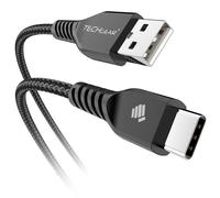 TECHGEAR STRONG High Durability Braided USB C Charging & Sync Cable (30cm) Type C for Oppo Find X5 / Lite / Pro / Neo, A16s A53 A54s ,Reno 7 Z / Pro