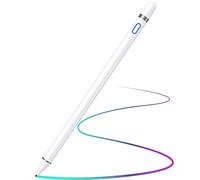 TECHGEAR Stylus Pen for iPad Pro/Air/Mini 2018-2022, Palm Rejection, 1.5mm Tip, Aluminium, White