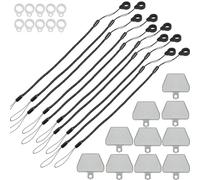 TECHGEAR Stylus Tether, [10 Pack] 12" Spring Coil Strap (2x Loops) Elastic Lanyards, Universal Anti-Lost Bungee Cord for Touch Pens/Pencils, Secure Stylus to Tablet Case, Tablet Pencil Accessory