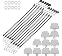 TECHGEAR Stylus Tether, [10 Pack] 16" Spring Coil Strap (2x Loops) Elastic Lanyards, Universal Anti-Lost Bungee Cord for Touch Pens/Pencils, Secure Stylus to Tablet Case, Tablet Pencil Accessory