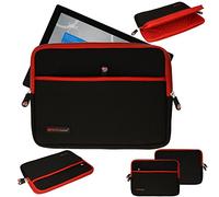 TECHGEAR Surface Pro Sleeve Case, Neoprene Shockproof Zipped Tablet Cover for Microsoft Surface Pro 12, 11, 10, 9, X, 8, 7/7+, 6, 5, 4, 3, Laptop Go, Sentinel 12" - 13" Sleeve - Red