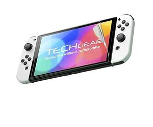 TECHGEAR Switch OLED Anti-Glare Screen Protectors [Pack of 3] MATTE LCD Screen Protector Guard Covers with Cleaning Cloth & Applicator Card Compatible for Nintendo Switch OLED 7" 2021
