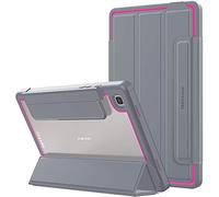 TECHGEAR Titan Case For Samsung Galaxy Tab A7 10.4" 2022/2020 (SM-T500 / T503 / T505 / T509) Slim Shockproof Tough Rugged Protective Armour Smart Stand Case, Kids Schools Workman Case [Pink]