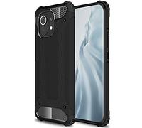 TECHGEAR DEFCON Series Tough Armoured Case for Xiaomi Mi 11 5G - Dual-Layer, Shockproof Rugged Protection (Black)