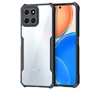 TECHGEAR Tough Case for Honor X6 (4G) & Honor X8 (5G) [Fusion Armour] Premium Hybrid Tough Rugged Protective Bumper Case Heavy Duty Protection with Clear Back Designed For Honor X6 / X8 5G - Black