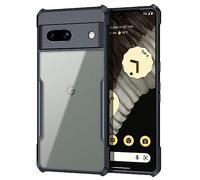 TECHGEAR Tough Case for Pixel 7a 5G [Fusion Armour] Premium Hybrid Tough Rugged Protective Bumper Case Heavy Duty Protection with Clear Back Designed For Google Pixel 7a - Black