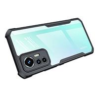 TECHGEAR Tough Case for Xiaomi 12 Lite 5G [Fusion Armour] Premium Hybrid Tough Rugged Protective Bumper Case Heavy Duty Protection with Clear Back Designed For Xiaomi 12 Lite 5G - Black