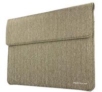 TECHGEAR Ultra Slim [Tweed Effect] Laptop Envelope Sleeve Case Cover with Pocket fits MacBook Air/Pro 13 Inch, Microsoft Surface Pro X/7/6/5 & other Tablets, Notebooks of similar size [TAUPE GREEN]