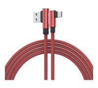 TECHGEAR USB C Cable, 1.5M Type C 90 Degree Right Angle Sync & Fast Charge Cable Compatible with Samsung S25 S24 S23 S22 S21 A15 A36 A55 5G, Pixel 9 8, OnePlus, Oppo Find X8 X5, Redmi Note, Moto etc