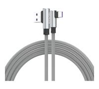 TECHGEAR USB C Cable, 1.5M USB Type C 90 Degree Right Angle Sync & Fast Charge Cable Compatible with Huawei P50, Moto G30,...