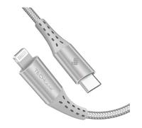 TECHGEAR USB C to Lightning Cable [1M Apple MFi Certified] Strong Nylon Braided Lead for iPhone 12/11/Pro/Max/Mini/X/XS/XR/XS Max /8/Plus, iPad 10.2"