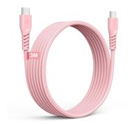 TECHGEAR USB C to USB C 3M Long Charger Cable 60W Strong Braided Fast Charging Type C to C Data Lead for iPhone 17 16 15 Pro Max, iPad A16/Air/Pro, Samsung S26 S25 S24 A56 A15 A16, Pixel, Honor Switch