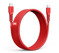 TECHGEAR USB C to USB C 3M Long Charger Cable 60W Strong Braided Fast Charging Type C to C Data Lead for iPhone 17 16 15 Pro Max, iPad A16/Air/Pro, Samsung S26 S25 S24 A56 A15 A16, Pixel, Honor Switch