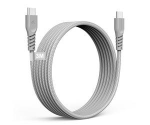 TECHGEAR USB C to USB C 3M Long Charger Cable 60W Strong Braided Fast Charging Type C to C Data Lead for iPhone 17 16 15 Pro Max, iPad A16/Air/Pro, Samsung S26 S25 S24 A56 A15 A16, Pixel, Honor Switch